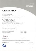 Verona Products Professional z certyfikatem GMP